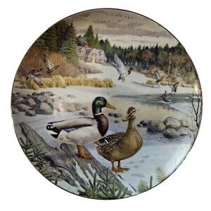 The Mallard Collector Plate Living With Nature Jerner's Ducks 1986 Knowles China